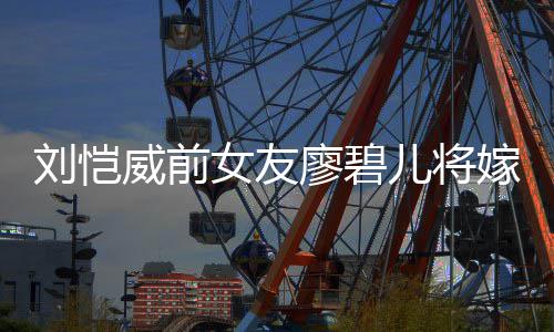 儿将女友对象刘恺廖碧 廖是谁威前碧儿嫁人结婚